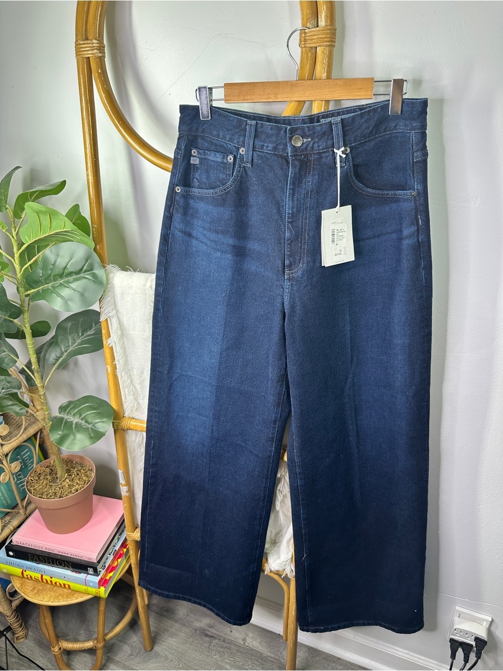 NWT AG Deven High Rise Ultra Wide Leg Jeans Dark Wash sz 29 - Picture 6 of 11